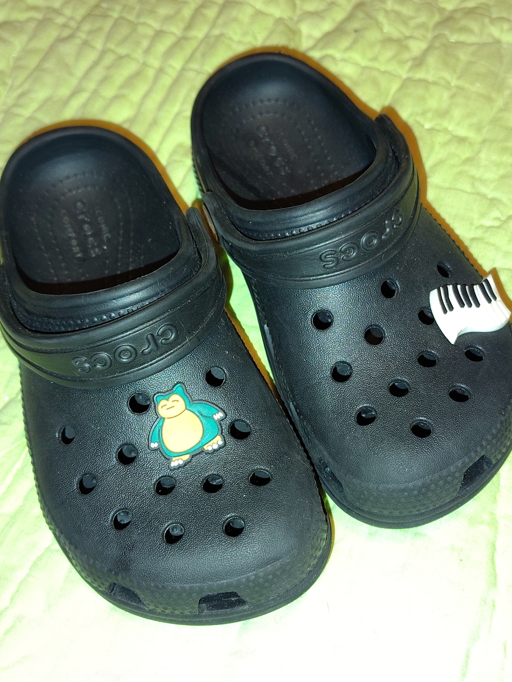 CROCS Kids Black Clog with Cute Character Charms